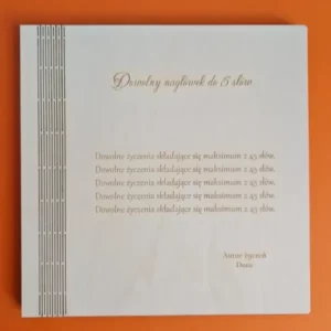 Opakowanie na topper podziękowanie życzenia prezent pamiątka Dekoracje laserowe opakowanie na topper prezent życzenia upominek pamiątka