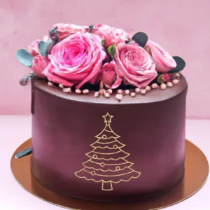 Topper świąteczny graficzny boczny Boże Narodzenie, święta – choinka Boże Narodzenie topper boczny złote lustro choinka