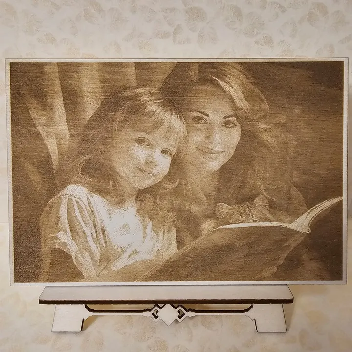 Zdjęcie grawerowane laserowo na drewnie sklejce 18×13 cm Dekoracje laserowe grawer na drewnie sklejce laser grawerowane zdjecie 18x13 cm marka bez marki z