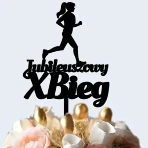 Topper personalizowany Jubileuszowy Bieg: liczba + nazwa zawodów sportowych Biegaczka jubileuszowy x bieg biegaczka1 wynik z
