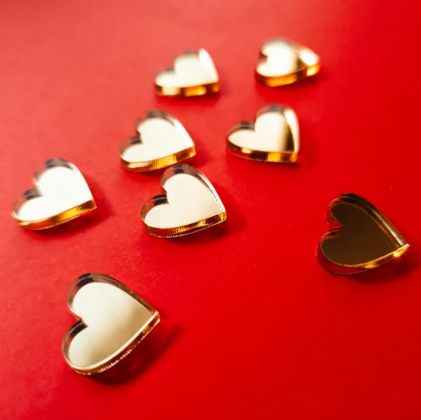 Ozdoby do dekoracji serca zestaw komplet 8 sztuk