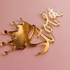 Topper boczny Sto lat + korona na bok wierzch