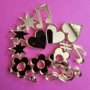 Ozdoby do dekoracji mix kwiatki gwiazdki serca nuty klucz wiolinowy zestaw komplet 14 sztuk Dekoracje laserowe ozdoby do dekoracji mix kwiatki gwiazdki serca nuty klucz wiolinowy zestaw komplet 14 sztuk