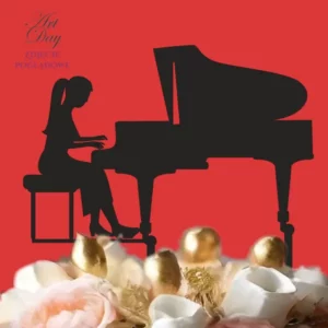 topper personalizowany dama grająca na fortepianie dama i fortepian