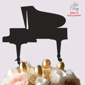 Topper muzyczny instrumenty muzyczne – fortepian Dekoracje laserowe topper muzyczny instrumenty muzyczne fortepian