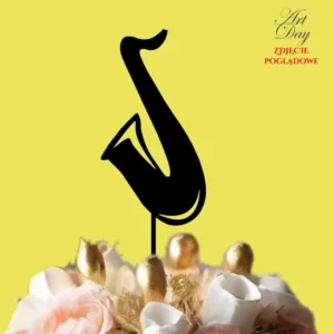 Topper muzyczny instrumenty muzyczne – saksofon Dekoracje laserowe topper muzyczny instrumenty muzyczne saksofon