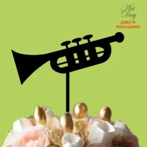 Topper muzyczny instrumenty muzyczne – trąbka Dekoracje laserowe Topper muzyczny instrumenty muzyczne - trąbka