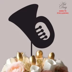 Topper muzyczny instrumenty muzyczne – tuba Dekoracje laserowe topper muzyczny instrumenty muzyczne tuba