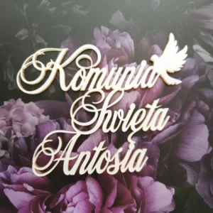 Topper Pierwsza Komunia Święta imię gołąb Art Day