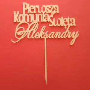 Topper Pierwsza Komunia Święta imię Art Day