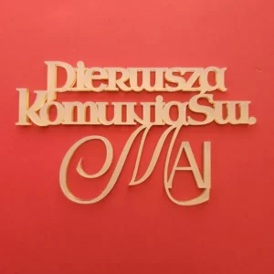 Topper Pierwsza Komunia Święta imię gołąb gałązka oliwna Art Day