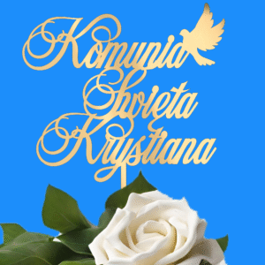 Topper Pierwsza Komunia Święta imię gołąb Art Day